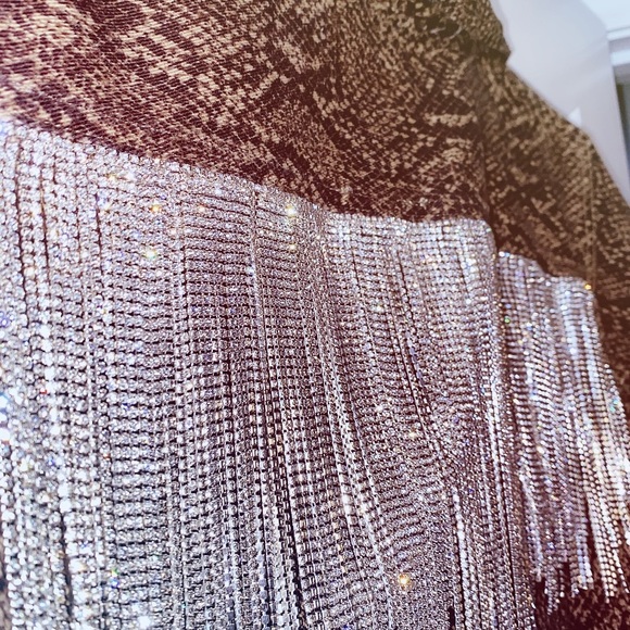 Custom Made Rhinestone Fringe Snakeskin Jacket 🌈 - Picture 5 of 5